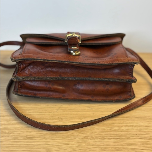 Patricia Nash Cassano Cognac Brown Leather Crossbody Bag - Picture 13 of 13